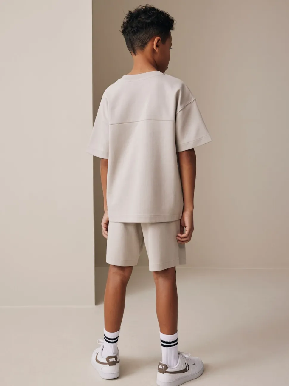 Ciment - Ensemble t-shirt et short épais décontracté (3-16ans)