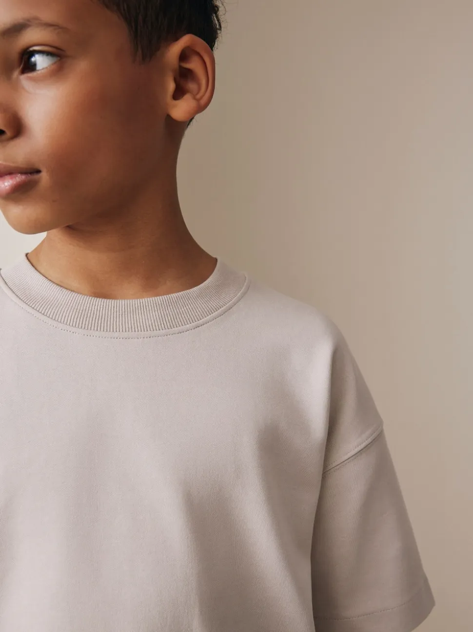 Ciment - Ensemble t-shirt et short épais décontracté (3-16ans)