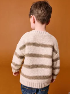 Citrouille neutre - Pull à col rond en maille d’Halloween (3mois à7ans)