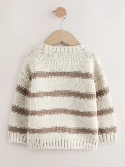 Citrouille neutre - Pull à col rond en maille d’Halloween (3mois à7ans)