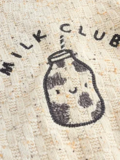 Club du lait naturel brodé - Cardigan Bébé
