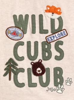 Club Nature des cubs sauvages - Haut JoJo Maman Bébé à motif appliqué