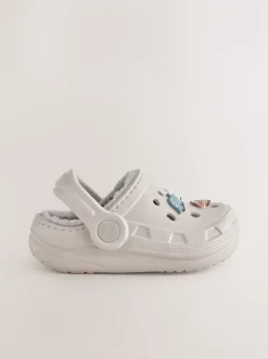 Coloris neutre imprimé dinosaure - Sabots chaussons