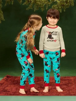 Combinaison de nuit Hatley Bleu Wild Winter Sports Kids Union