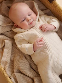 Combinaison zippée matelassée en coton Purebaby