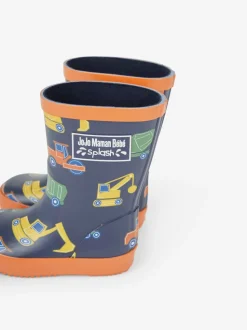 Construction bleu marine - Bottes de pluie JoJo Maman Bébé unies