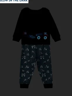 Construction bleue - Pyjama JoJo Maman Bébé imprimé glow In The Dark Jersey