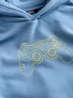 Contrôleur Bleu - Sweat à capuche adolescent imprimé graphique (3-16ans)