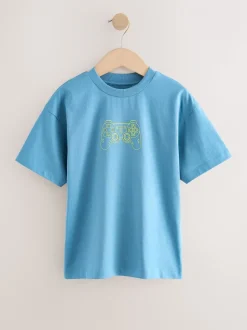 Contrôleur Bleu - T-shirt graphique Manches courtes Relaxed Fit (3-16yrs)