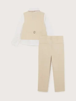 Costume Monsoon élégant en lin Blend 4 pièces