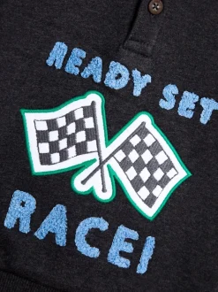 Coureur anthracite Gris Ready Ensemble - Sweat-shirt JoJo Maman Bébé Appliqué