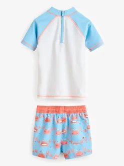 Crabe bleu blanc - Ensemble gilet anti-éclaboussures et short (3mths-7yrs)