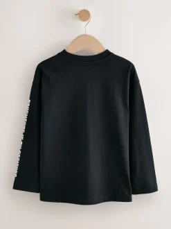 Creeper noir - T-shirt Minecraft à manches longues (3-16ans)