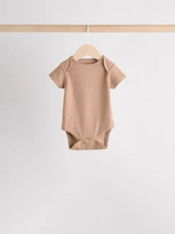 Crème - Bébé Manches courtes Bodysuits 5 Pack