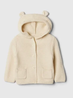 Crème - Cardigan Gap Brannan Bear en maille de coton doux (nouveau-né24mois)