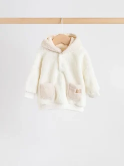 Crème - Ensemble bébé sweat à capuche et jogging Borg (0mois-2ans)