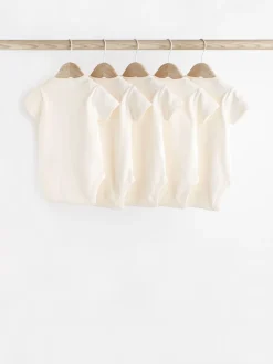 Crème - Essential Baby Manches courtes Bodysuits 5 Pack