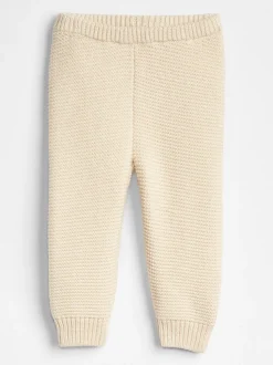 Crème - Pantalon Gap en maille de coton doux à enfiler (0-24mois)