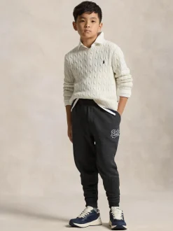 Crème - Pull Polo Ralph Lauren en maille torsadée