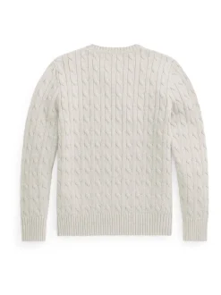 Crème - Pull Polo Ralph Lauren en maille torsadée