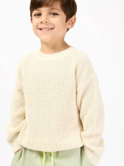 Crème - Pulls GEN Col rond souple