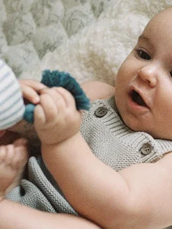 Crème - The Little Tailor Barboteuse Bébé en tricot 100% coton