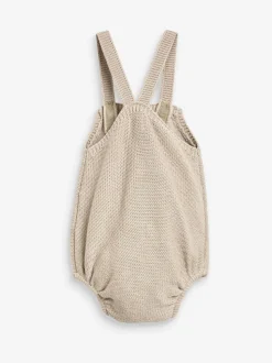 Crème - The Little Tailor Barboteuse Bébé en tricot 100% coton