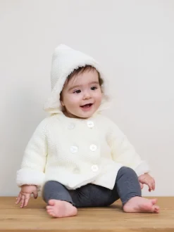 Crème - The Little Tailor Manteau de landau Pixie Bébé 100% coton doublé de peluche