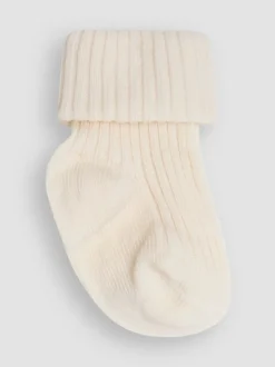 Crème écru - Lot de 3 paires de chaussettes côtelées JoJo Maman Bébé bébé