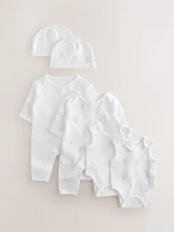 Crème/blanc - Bébé Combinaison de nuit prématuré Ensemble 6 pièces (0-0mois)