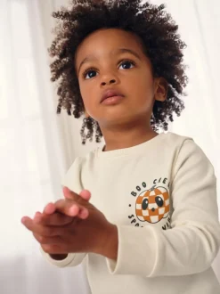 Crème/Noir Halloween - Pyjama confortable confortable (9mois à10ans)