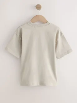 Crâne Beige Sable/Orange - T-shirt graphique Manches courtes Relaxed Fit (3-16yrs)