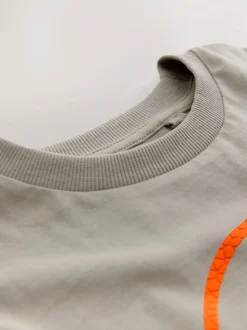 Crâne Beige Sable/Orange - T-shirt graphique Manches courtes Relaxed Fit (3-16yrs)