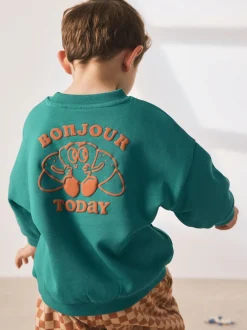Croissant vert - Ensemble Sweatshirt et Joggers Rayure (3mths-7yrs)