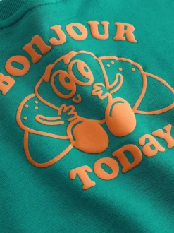 Croissant vert - Ensemble Sweatshirt et Joggers Rayure (3mths-7yrs)