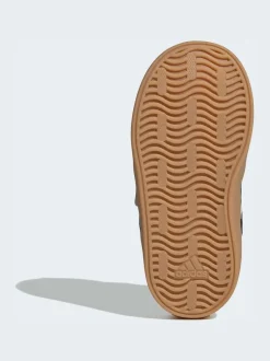 Écru - adidas Vl Cour 3.0 Baskets bébé à crochets et boucles