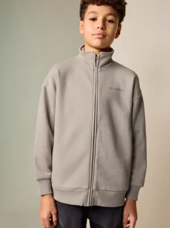 Écru - Chandail zippé à Col cheminée (3-16ans)