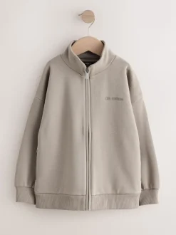 Écru - Chandail zippé à Col cheminée (3-16ans)