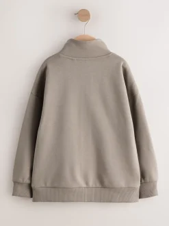 Écru - Chandail zippé à Col cheminée (3-16ans)