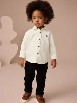 écru - Chemise Character en velours côtelé à manches longues (3mois-7ans)