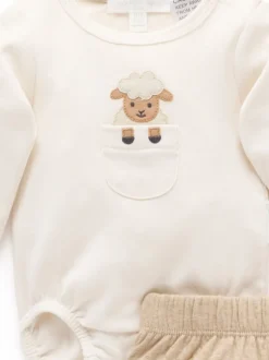 Écru - Ensemble cadeau Purebaby 3 pièces