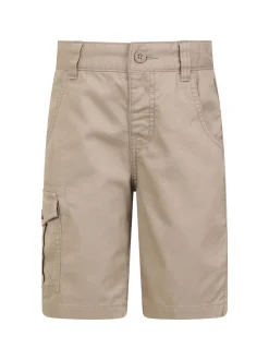Écru - Mountain Warehouse Kids 100Short cargo en coton à 100