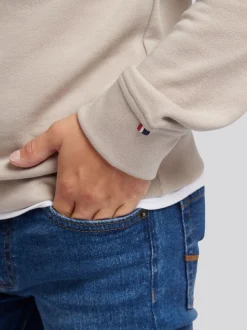 Écru - U.S. Polo Assn. Sweat-shirt à col rond Double Horsemen