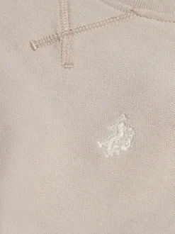 Écru - U.S. Polo Assn. Sweat-shirt à col rond Double Horsemen