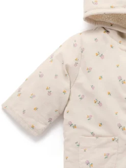 Écru - Veste Purebaby en velours côtelé en peau de mouton