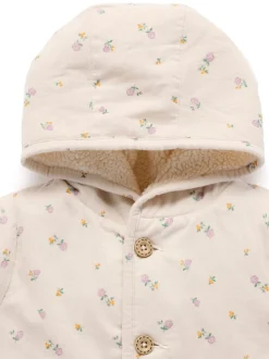Écru - Veste Purebaby en velours côtelé en peau de mouton