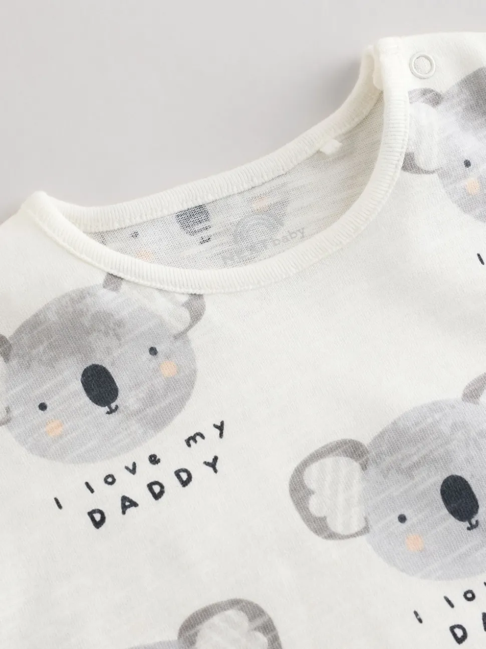 Écru J’aime mon papa - Barboteuse bébé