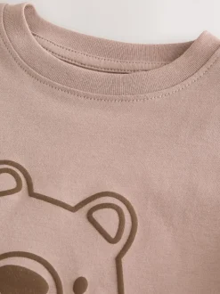 écru ours - Ensemble surchemise et t-shirt à capuche en sergé (3mois7ans)