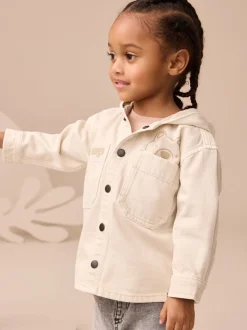 écru ours - Ensemble surchemise et t-shirt à capuche en sergé (3mois7ans)