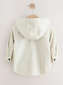 écru ours - Ensemble surchemise et t-shirt à capuche en sergé (3mois7ans)